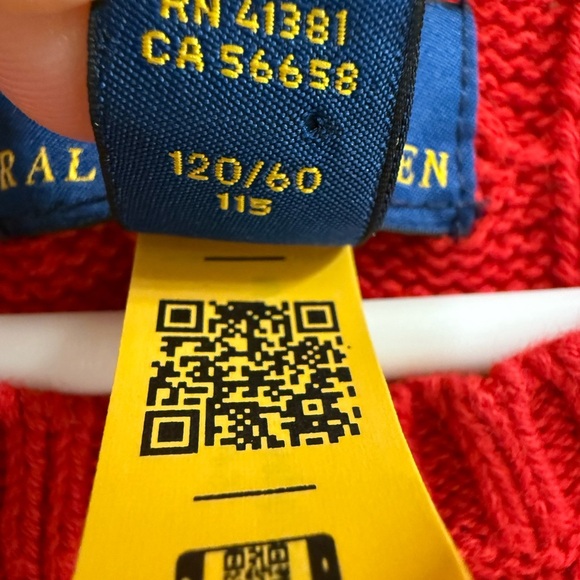 Polo by Ralph Lauren Men's Vibrant Red Crewneck Sweater - Picture 5 of 5